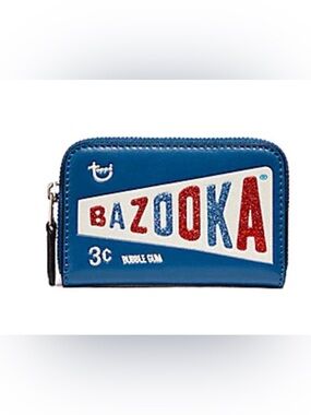 COACH ZIP AROUND CARD CASE WALLET WITH BAZOOKA MOTIF